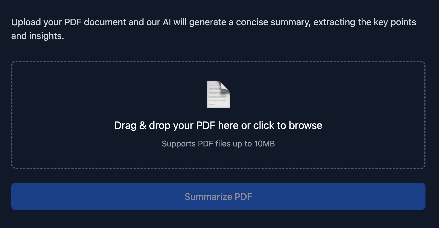 Summarize PDF Files with ConciseGPT