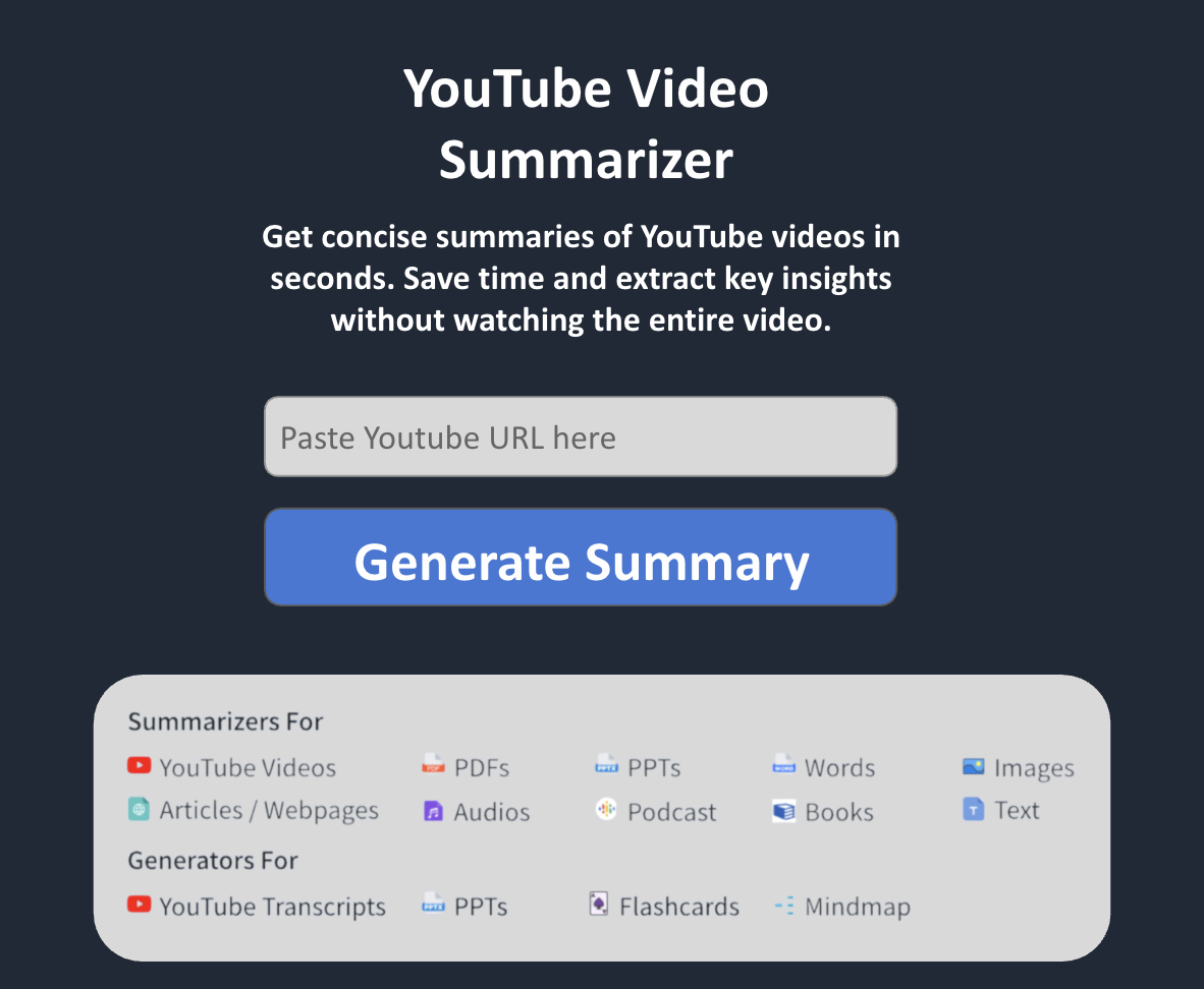 Summarize Any Content With ConciseGPT